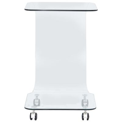 vidaXL Soporte para TV/Elevador monitor cristal blanco 60x25x11 cm