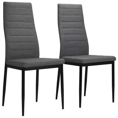 vidaXL Sillas de comedor giratorias 2 unidades tela gris claro