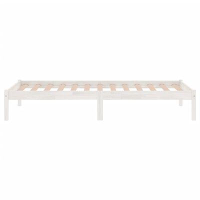 vidaXL Estructura de cama madera maciza de pino blanco 100x200 cm