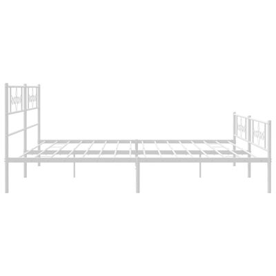 vidaXL Estructura cama sin colchón con estribo metal blanco 200x200 cm