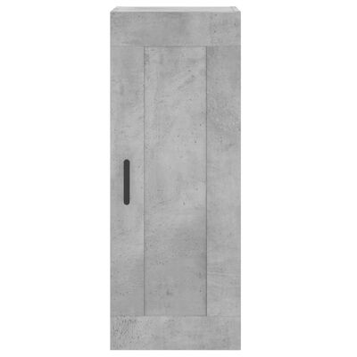 vidaXL Armario de pared madera ingeniería gris hormigón 34,5x34x90 cm