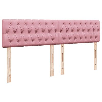 vidaXL Cama box spring con colchón terciopelo rosa 200x200 cm