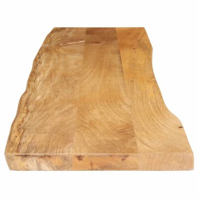 vidaXL Tablero de mesa borde natural madera maciza mango 180x40x3,8 cm