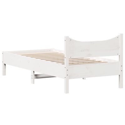 vidaXL Estructura de cama sin colchón madera de pino blanca 90x200 cm