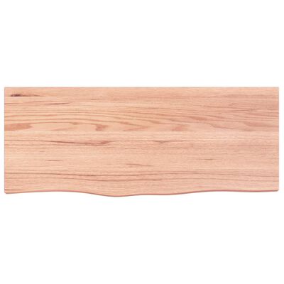 vidaXL Estante pared madera roble tratada marrón claro 100x40x(2-6) cm