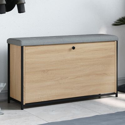 vidaXL Banco zapatero con cajón abatible roble Sonoma 102x32x56 cm