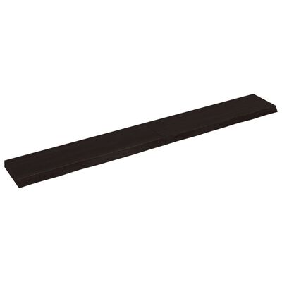 vidaXL Encimera de baño madera tratada marrón oscuro 220x30x(2-6) cm