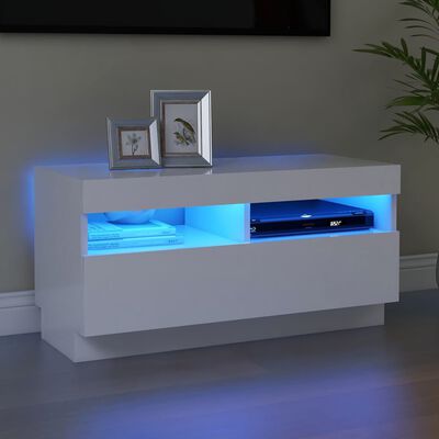 vidaXL Mueble para TV con luces LED blanco 80x35x40 cm