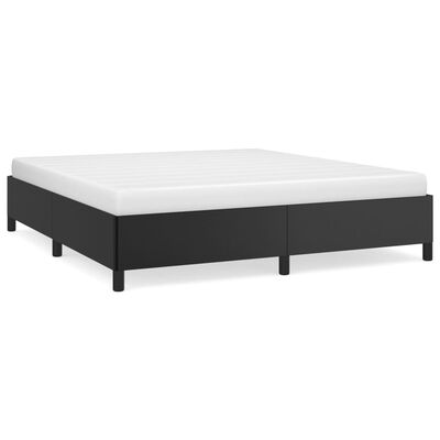 vidaXL Estructura de cama sin colchón cuero sintético negro 160x200 cm