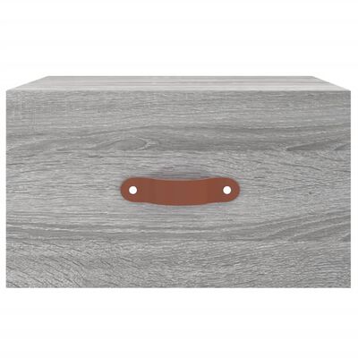 vidaXL Mesitas de noche de pared 2 uds color gris Sonoma 35x35x20 cm