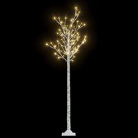 vidaXL Árbol de Navidad LED blanco cálido sauce interior exterior 1,8m