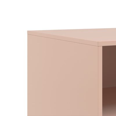 vidaXL Mueble para TV de acero rosa 67x39x44 cm