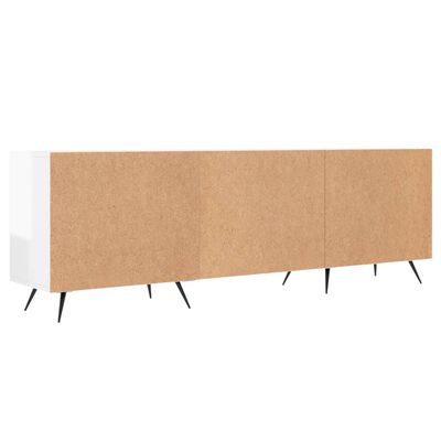 vidaXL Mueble de TV madera de ingeniería blanco brillante 150x30x50 cm