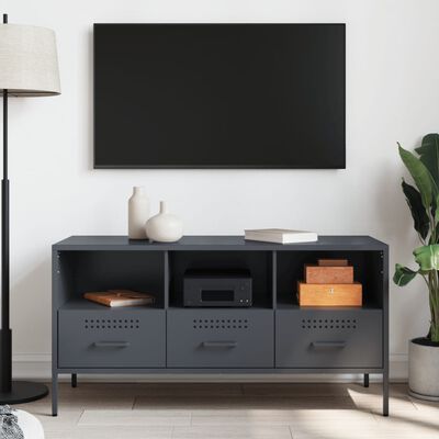 vidaXL Mueble para TV acero gris antracita 100,5x39x50,5 cm