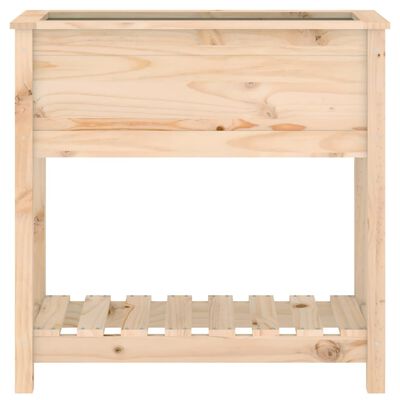 vidaXL Jardinera de madera maciza de pino 82,5x34,5x81 cm