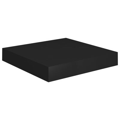 vidaXL Estante flotante pared 2 uds MDF negro 23x23,5x3,8 cm