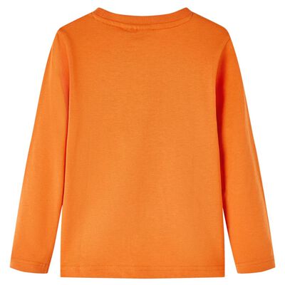 Camiseta infantil de manga larga naranja oscuro 116