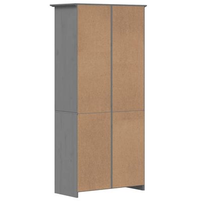 vidaXL Librería BODO madera maciza de pino gris 82x40x173 cm