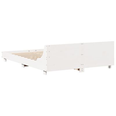 vidaXL Estructura de cama sin colchón madera de pino blanca 150x200 cm