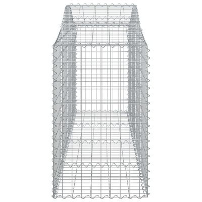 vidaXL Cestas de gaviones 12 uds forma de arco hierro 200x50x80/100 cm