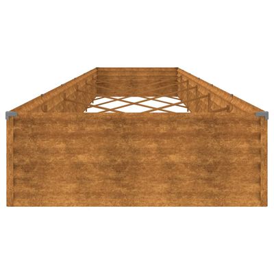 vidaXL Jardinera acero corten 579x100x36 cm