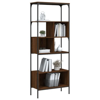 vidaXL Librería 5 estantes madera ingeniería marrón 76x33x188,5 cm