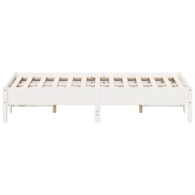 vidaXL Estructura de cama sin colchón madera maciza blanca 120x190 cm