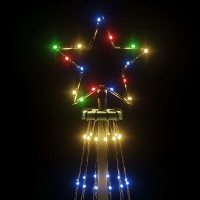 vidaXL Árbol de Navidad cónico 732 LEDs de colores 160x500 cm