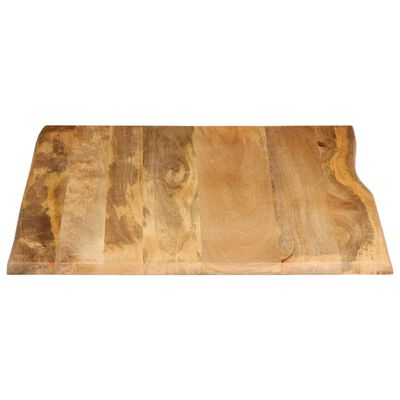 vidaXL Tablero de mesa borde natural madera maciza mango 100x80x3,8 cm