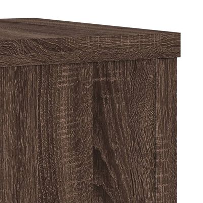 vidaXL Soportes de plantas 2 uds madera marrón roble 25x25x80 cm