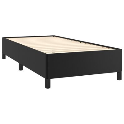 vidaXL Estructura de cama sin colchón cuero sintético negro 100x200 cm