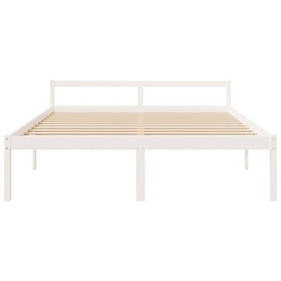 vidaXL Cama para personas mayores madera maciza pino blanca 180x200 cm