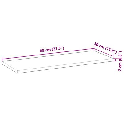 vidaXL Estantes flotantes 2 uds madera acacia sin tratar 80x30x2 cm