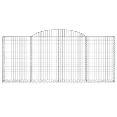 vidaXL Cestas de gaviones 25 uds forma de arco hierro 300x50x120/140cm