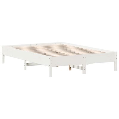 vidaXL Estructura de cama sin colchón madera de pino blanca 140x200 cm