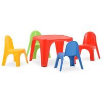 vidaXL Juego de mesa y sillas para niños PP