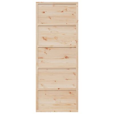 vidaXL Puerta de granero madera maciza de pino 80x208 cm