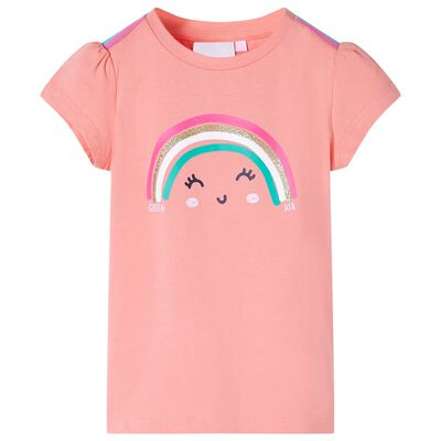 Camiseta infantil color coral claro 116