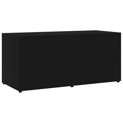 vidaXL Mueble para TV madera contrachapada negro 80x34x36 cm