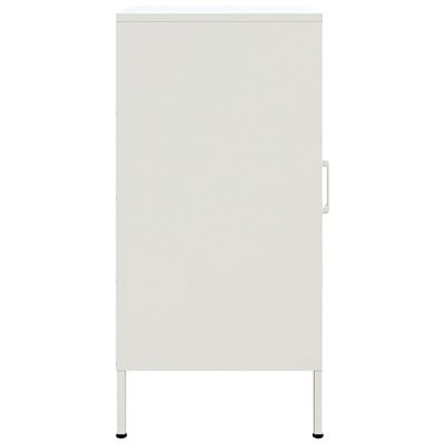 vidaXL Aparador de acero laminado en frío blanco 36x39x79 cm