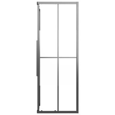 vidaXL Cabina de ducha ESG semiesmerilado negro 70x70x180 cm