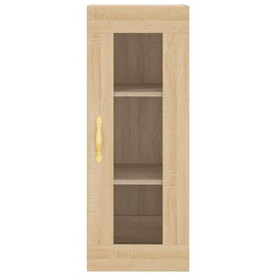 vidaXL Aparador de madera contrachapada roble Sonoma 34,5x34x180 cm