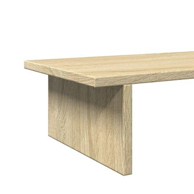 vidaXL Soporte de pantalla madera ingeniería roble Sonoma 100x27x15 cm