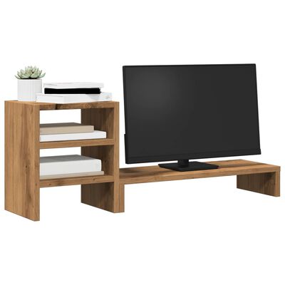 vidaXL Soporte de monitor con organizador escritorio madera artisian