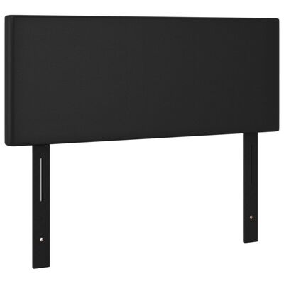 vidaXL Cabecero de cuero sintético negro 100x5x78/88 cm