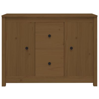 vidaXL Aparador de madera maciza de pino marrón miel 100x35x74 cm