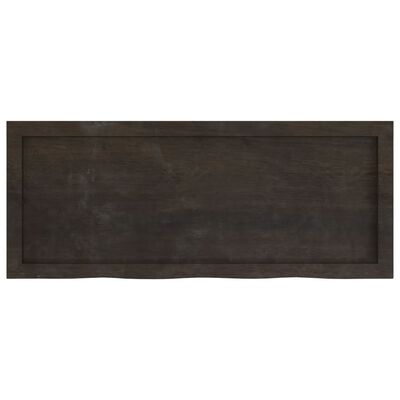 vidaXL Estante pared madera roble tratada marrón oscuro 100x40x(2-6)cm