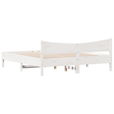 vidaXL Estructura de cama sin colchón madera maciza blanca 200x200 cm