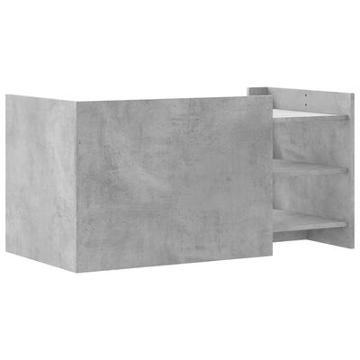 vidaXL Mesa de centro madera de ingeniería gris hormigón 100x50x50 cm