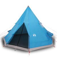 vidaXL Tienda de campaña tipi para 4 personas impermeable azul